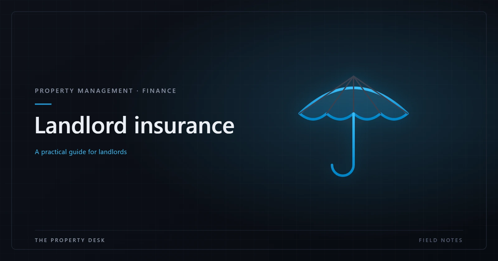 An illustration of an umbrella, representing insurance protection for a rental property